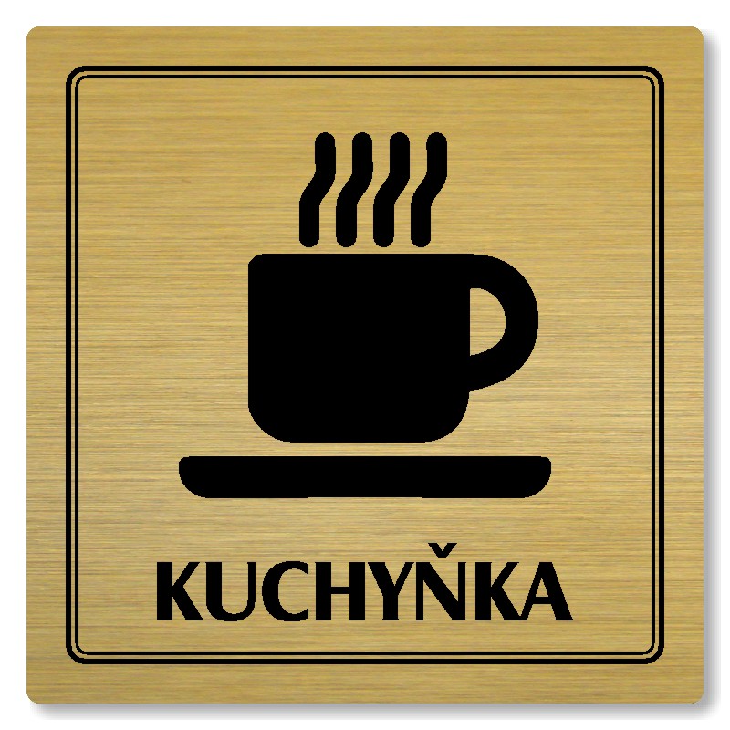 Kuchyňka, 80x80mm, zlatá, Utah